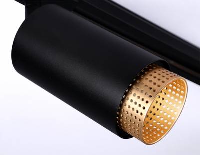 Светильник трековый GL5162 BK/GD черный/золото GU10 max 12W D60*190