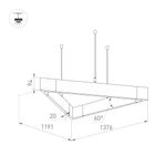 Светильник ALT-LINEAIR-TRIANGLE-FLAT-UPDOWN-DIM-1375-130W Warm3000 (BK, 100 deg, 230V) (Arlight, IP20 Металл, 3 года)