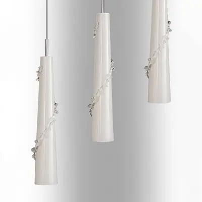 804310 Подвес PETALO 1х40W E14 ХРОМ/БЕЛЫЙ Lightstar