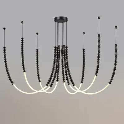 7149/70L HIGHTECH ODL26 221 светильник черный/акрилл/металл IP20 LED 70W 4300Лм 3500K 300° 220V MONELLA