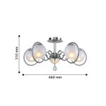 Потолочный светильник Fabbio 2349-5U, 5*E14*40W. ТМ F-Promo
