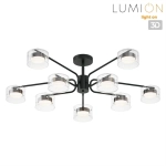 8349/10C COMFI LN26 232 черный/прозрачный, металл/стекло Светильник потолочный LED GX53 10*7W 220V NATALINA