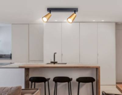 Светильник накладной TA13146/2 BK/GD черный/золото GU10/2 max 12W 295*60*130