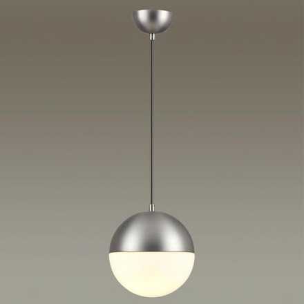 4959/1A PENDANT ODL22 345 мат.никель/металл/белый/стекло Подвес E27 1*40W PINGA