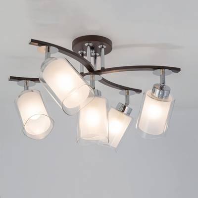 Citilux Фортуна CL156152 Люстра с поворотными плафонами Венге Хром