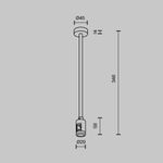 Крепление потолочное Medium одинарное 300мм Flarity черный, TRA158C-S1-B. TM Maytoni