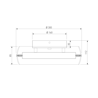 Потолочный светодиодный светильник черный 201051 LED, LED