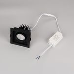 Светильник MS-VORTEX-BUILT-S90x90-12W Warm3000 (BK-BK, 40 deg, 230V) (Arlight, IP20 Металл, 5 лет)