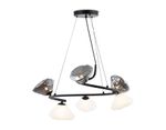 Светильник подвесной LH15003/6 BK/FR/SM черный/белый матовый/дымчатый G9*6 max 40W D630*1150