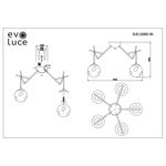 SLE110202-05 Люстра подвесная Белый/Янтарный E14 5*40W
