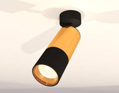 Комплект поворотного XM6302010 SBK/PYG черный песок/золото желтое полированное MR16 GU5.3 (A2210, C6327, A2010, C6302, N6113)