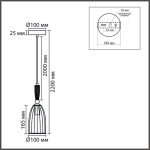 8284/1A SUSPENTIONI LN26 389 античная бронза/прозрачный, металл/керамика/стекло Подвес Е14 1*40W 220V DERBI