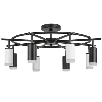 LR7183743640 Люстра RULLO 8х50W GU10 ЧЕРНЫЙ/БЕЛЫЙ (571718+214437-4+214436-4+202430-8)