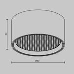 Потолочный светильник Glare 3000К 7Вт 36° IP 44, C122CL-L7-3K-BS. TM Maytoni