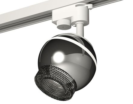 Комплект трекового светильника XT1104002 PSL/BK серебро полированное/тонированный GU5.3 LED 3W 4200K (A2520, C1104, N7192)