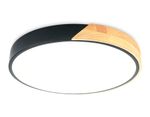 Потолочный светодиодный светильник FZ1306 BK/LW черный/светлое дерево 45W 5000K D500*50 (без ПДУ)