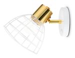 Накладной спот с выключателем в стиле лофт TR8600 WH/GD белый/золото E27 max 40W 154*145*205