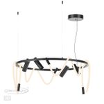 4391/55L HIGHTECH ODL24 261 черный/металл/канат Подвесной св-к с раздельн. вкл IP20 LED 50W 2020Лм 4000K CORDA