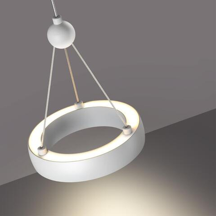 359395 OVER NT24 278 белый Светильник подвесной светодиодный, длина провода 2м IP20 LED 12W вниз/5W вверх 220V 1360Лм 3000K TURN