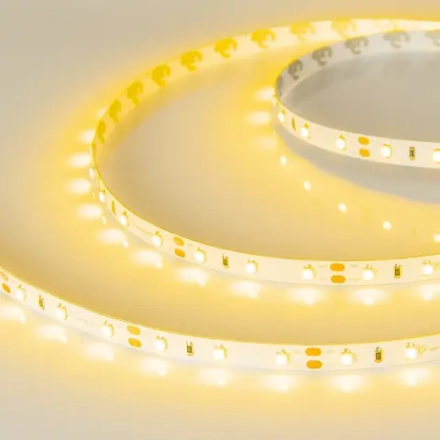 Лента RT-A60-8mm 12V Yellow (4.8 W/m, IP20, 2835, 5m) (Arlight, Открытый)