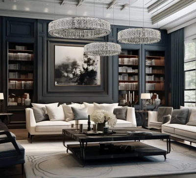 Люстра подвесная Ravissement Chrome FL1068-8P, LED