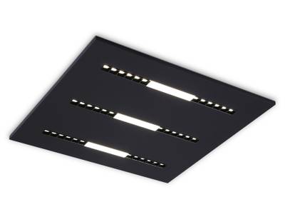 Светодиодная панель в стиле техно DPS1071 BK черный 48W 4000K 175-265V IP20 4080LM 595*595*14