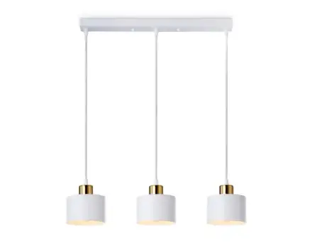 Подвесной светильник в стиле лофт TR8117/3 WH/BS белый/латунь E27*3 max 40W 580*120*970