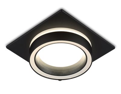 Светильник встраиваемый TN52422 BK/FR черный/белый матовый GX53 max 12W 105*105*45