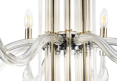 Люстра Crystal Lux AURELIO SP8 GOLD+CHROME/TRANSPARENT 0210/308