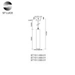 ST151.308.01 Встраиваемый подвес Золотистый GU10 1*50W IP20 D54xH290 220V Без ламп