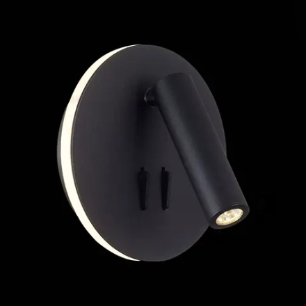SL1586.413.01 Светильник настенный Черный LED 1*8W 3000K 624Lm Ra>80 24° IP20 L-xW155xH155 170-240V