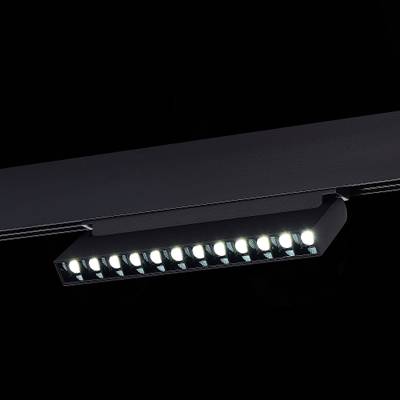 ST372.406.12 Магнитный трековый светильник SMART Черный LED 1*12W 2700K-6500K 1 080Lm Ra90 36° IP20 L225xW22xH136 48V