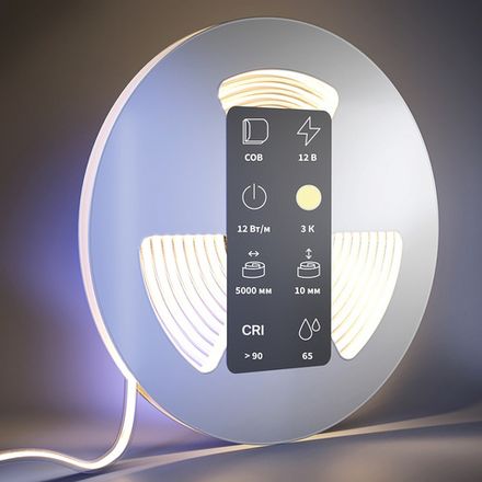 Светодиодная лента Ultra 24В COB 12Вт/м 3000К 5м IP 65 201078. TM Maytoni