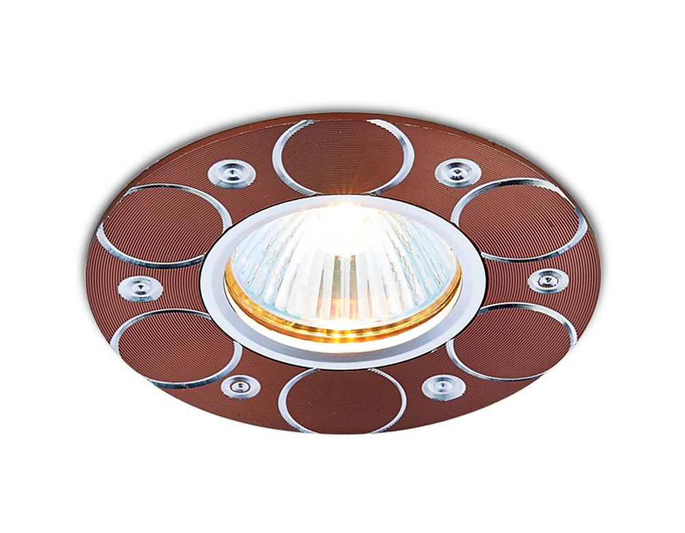 Встраиваемый потолочный точечный светильник A808 AL/BR алюминий/коричневый MR16