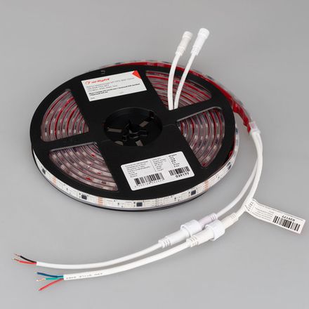 Светодиодная лента герметичная SPI-PFS-B60-12mm 12V RGB-PX3-BPT (12 W/m, IP68, 5060, 5m) (Arlight, бегущий огонь)