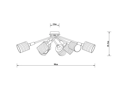 Потолочная люстра Arte Lamp MARIA A4536PL-8AB, 8хE27