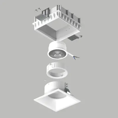 G214506WMOD Светильник DOMINO QUAD под LED модуль/лампу МR16 БЕЛЫЙ (214510+214506+214006)