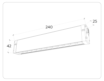 Светильник светодиодный диммируемый для шинопровода Magnetic 220V GL1302 BK черный IP20 12W 3000K-6400K 24° 232*25*42 (Без ПДУ)