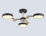 Светильник светодиодный подвесной FL4857/3 BK/WD черный/дерево 54W 3000-6000K D660*170 (без ПДУ)