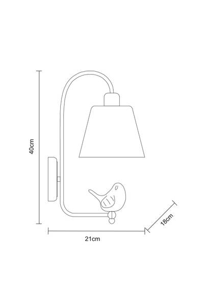 Бра Arte Lamp PASSERO A4289AP-1WH, 1хE27