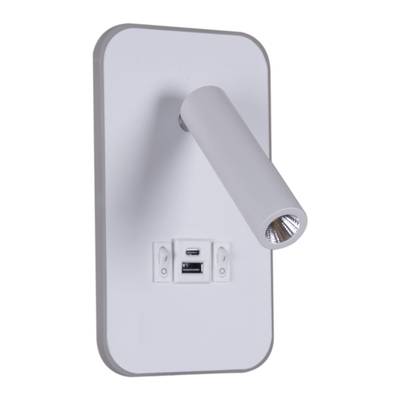 86204-9.2-001KT LED12W+USB WT светильник настенный