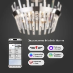 Умная потолочная люстра с хрусталем 10111/5 сатин-никель/прозрачный хрусталь Strotskis, E14х5
