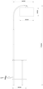 Торшер Arte Lamp COMBO A4055PN-1BK, 1хE27