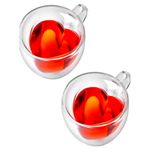 Кружка в форме сердца AROMA 300 мл из боросиликатного стекла с двойными стенками