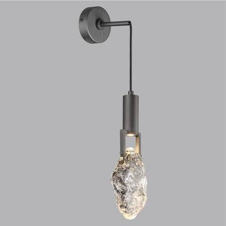 6695/5WL MIDCENT ODL24 339 Настенный светильник брашир. черный/металл/стекло IP20 LED 5W 200Лм 3000K LIA