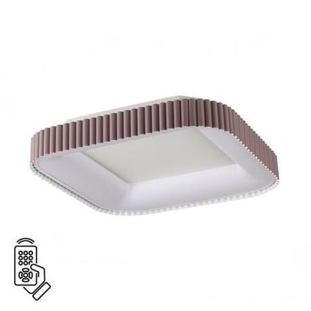 7770/56L AVRA LED SN 578 Светильник металл/белый/мокко LED (56Вт+14Вт) 3000-6000K 500х500 IP43 пульт ДУ+подсветка SHARMEL