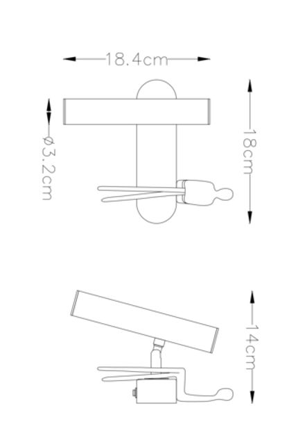 Бра Arte Lamp ALBERT A2173AP-1BK, 1хLED