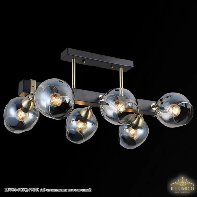 IL9736-6CSQ-79 BK AB светильник потолочный ILLUMICO, E14х6