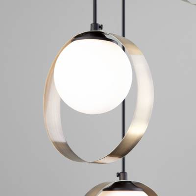 Подвесной светильник со стеклянными плафонами 50205/3 черный/бронза, G9х3