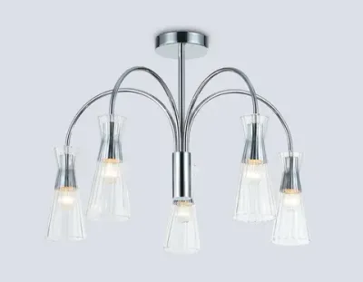 Светильник на штанге LH55651/5 СH/CL хром/прозрачный E14*5 max 40W D600*440